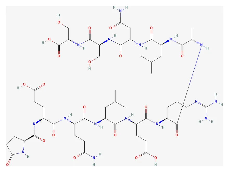 2D chemical structure of ARA-290 (C51H84N16O21), as depicted by PubChem