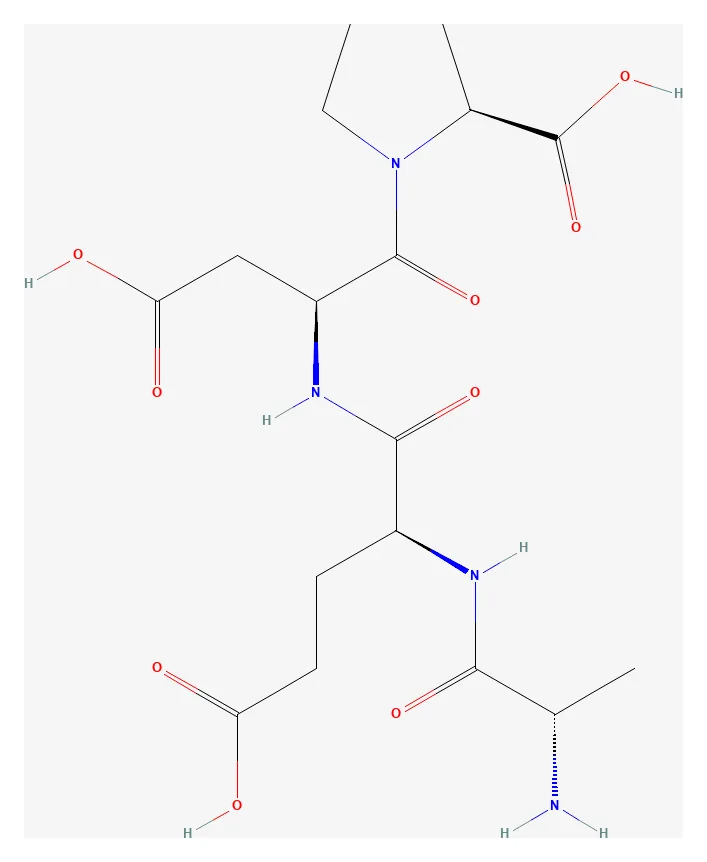 2D chemical structure of Cortagen (C17H26N4O9), as depicted by PubChem