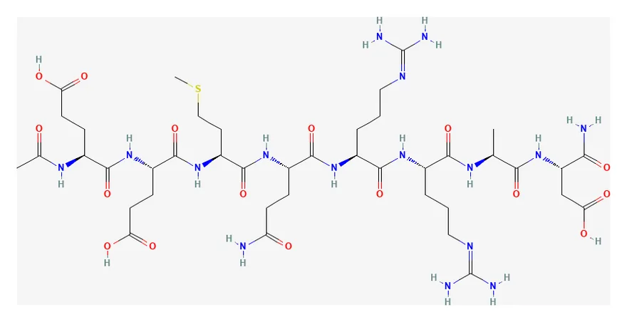 2D chemical structure of SNAP-8 (C41H70N16O16S), as depicted by PubChem