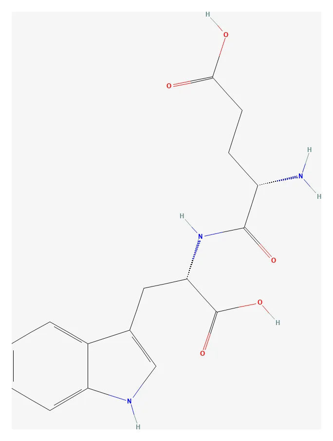 2D chemical structure of Thymogen (C16H19N3O5), as depicted by PubChem